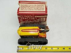 Vintage Louis Marx Midget Climbing Tractor Tin Litho Wind Up Toy with Original Box