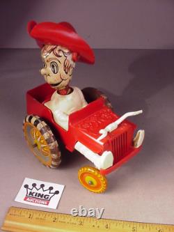 Vintage Louis Marx Rodeo Joe wind up Toy 6 tin litho USA 1950's western Jeep