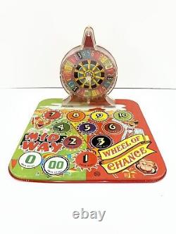Vintage Louis Marx Tin Spinning Wheel of Chance Game USA Toy Collectors