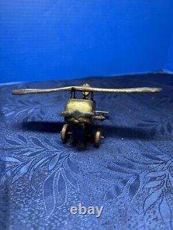 Vintage Louis Marx Tin Wind Up Looping Roll Over Airplane