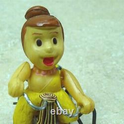 Vintage Louis Marx Wilma Flintstone Windup Tricycle, Hanna Barberra, Works