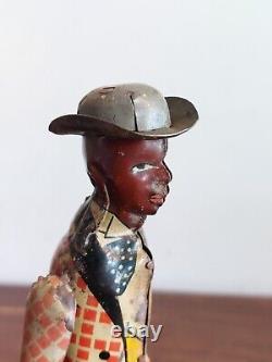 Vintage Louis Marx and Co. Dapper Dan Wind Up Toy Working Condition Tin Litho