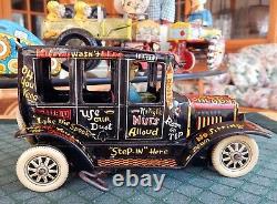 Vintage MARX 1950's Old Jalopy Tin-Litho Wind-Up Very Good Working Condition