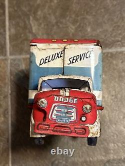 Vintage MARX 1950's Toy Truck Dodge Delivery, Toy Town Express Van Lines