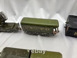 Vintage MARX ARMY SUPPLY TRAIN (Engine & 4 Cars) #500 Tin Litho U. S. A