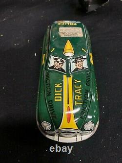 Vintage MARX Dick Tracy Tin Metal Friction Police Car GREAT CONDITION! MINTY
