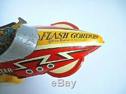 Vintage MARX Flash Gordon Rocket Fighter Wind-Up Tin Toy Space Ship