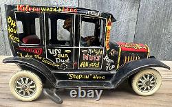 Vintage MARX Old Jalopy Wind-up Toy Car Truck With Key Black Model T Tin Litho