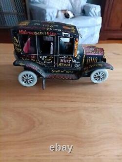 Vintage MARX Old Jalopy Wind-up Toy Car Truck With Key Black Model T Tin Litho