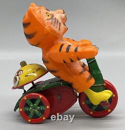 Vintage MARX TIGER TRIKE WIND-UP Tin Toy with REVOLVING BELL With Box Japan WORKS