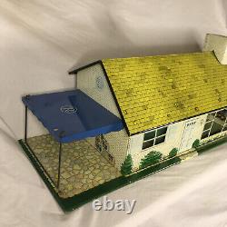 Vintage MARX TIN RANCH DOLL HOUSE DOLLHOUSE 1950s LITHO TIN STEEL METAL MCM CUTE