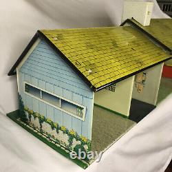 Vintage MARX TIN RANCH DOLL HOUSE DOLLHOUSE 1950s LITHO TIN STEEL METAL MCM CUTE