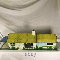 Vintage MARX TIN RANCH DOLL HOUSE DOLLHOUSE 1950s LITHO TIN STEEL METAL MCM CUTE