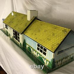 Vintage MARX TIN RANCH DOLL HOUSE DOLLHOUSE 1950s LITHO TIN STEEL METAL MCM CUTE