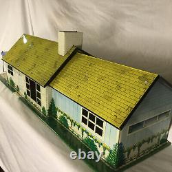 Vintage MARX TIN RANCH DOLL HOUSE DOLLHOUSE 1950s LITHO TIN STEEL METAL MCM CUTE