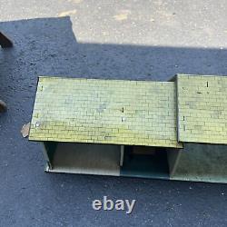 Vintage MARX TIN RANCH DOLL HOUSE Play Set 1950s Litho Metal MCM Mid Century EUC