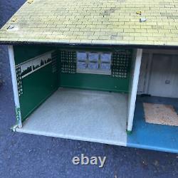 Vintage MARX TIN RANCH DOLL HOUSE Play Set 1950s Litho Metal MCM Mid Century EUC