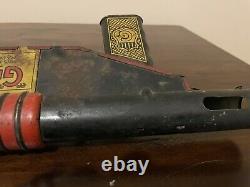 Vintage MARX Tin Litho GMAN Sub Machine Gun Working Wind Up 1930's
