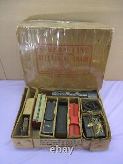 Vintage MARX Tin Litho Stream Line Steem Type Electrical Train Set Original Box