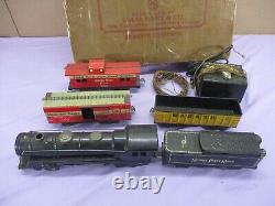 Vintage MARX Tin Litho Stream Line Steem Type Electrical Train Set Original Box