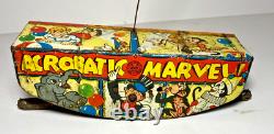 Vintage MARX Tin Litho Wind-Up ACROBATIC MARVEL Working Condition