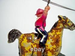 Vintage MARX Tin Lithograph RIDE'EM COWBOY Wind-up Toy (WORKING CONDITION)