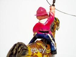 Vintage MARX Tin Lithograph RIDE'EM COWBOY Wind-up Toy (WORKING CONDITION)