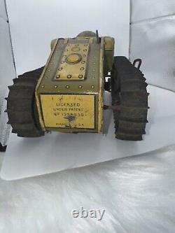 Vintage MARX Toys 12 Army Tank Litho Wind Up Tin Military Toy 1334539 USA Rare