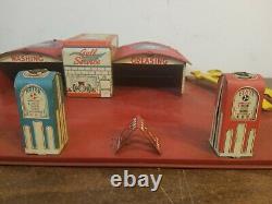Vintage MARX Toys GULL SERVICE STATION Tin Litho Pressed Steel Playset