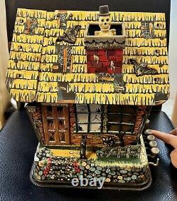Vintage MARX Toys Tin Litho HOOTIN' HOLLOW HAUNTED HOUSE Read Description AS IS