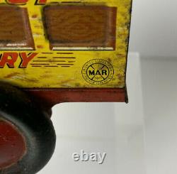 Vintage MARX Toys Tin Litho SPEED BOY DELIVERY MOTORCYCLE
