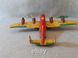Vintage MARX Wind Up Tin Toy TWA Trans World Airlines US Mail Airplane