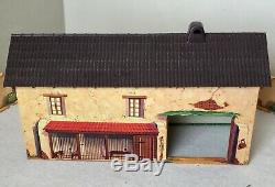 Vintage MARX ZORRO Tin Litho Toy Set COMMANDANTE Building GATE Walls BUILDING