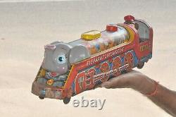 Vintage MT Trademark Elephant Locomotive 3653 Litho Train Engine Tin Toy, Japan