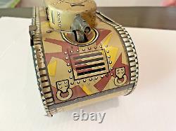 Vintage Marx 10 Doughboy Tank Tin Wind Up Toy Working Condition