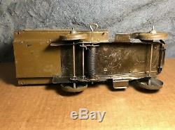Vintage Marx 11 Tin Windup USA Army Truck With Canvas Cover 1930s Works