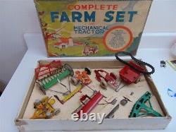 Vintage Marx 1939 Farm Set Missing Tractor, with extras Tin, Die Cast Metal-Nice