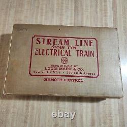 Vintage Marx 1940s Streamline Steam Type Electrical Train Set Original Box 8995