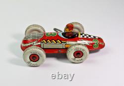 Vintage Marx 1950's Tin Lithograph No. 3 Race Car with Driver