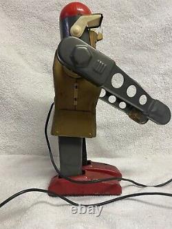 Vintage Marx 1960s Gold Mr. Mercury Battery Operated Tin Robot Toy