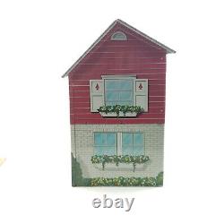 Vintage Marx 2 Story Tin Litho Dollhouse With Furniture 19½x9x15½ Tall