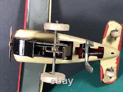 Vintage Marx 5 Looping Plane Tin Wind-up Stunt Toy Very Good Works