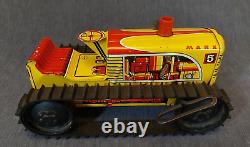 Vintage Marx #5 Wind-Up Tin Toy Dozer