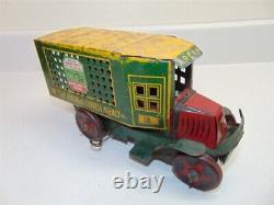 Vintage Marx American Railroad Express Agency Truck-Tin-Toy-Green/Yellow