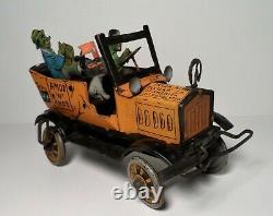 Vintage Marx Amos N Andy Tin Litho Wind Up Fresh Air Taxi Rumble Car