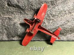 Vintage Marx Army Airplane On Flatbed Freight Train Car O Gauge Scale