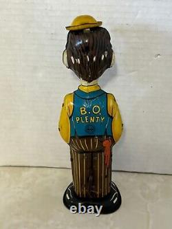 Vintage Marx B. O. Plenty Wind-Up Tin Toy