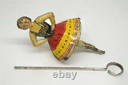 Vintage Marx Ballet Dancer Spinning Top Tin Toy Working