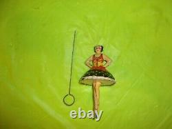 Vintage Marx Ballet Dancer Tin Toy With Key! Very Nice Working Condition