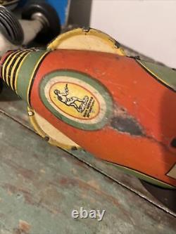 Vintage Marx Buck Rogers Rocket Police Patrol 1940's Original Toy Tin Litho